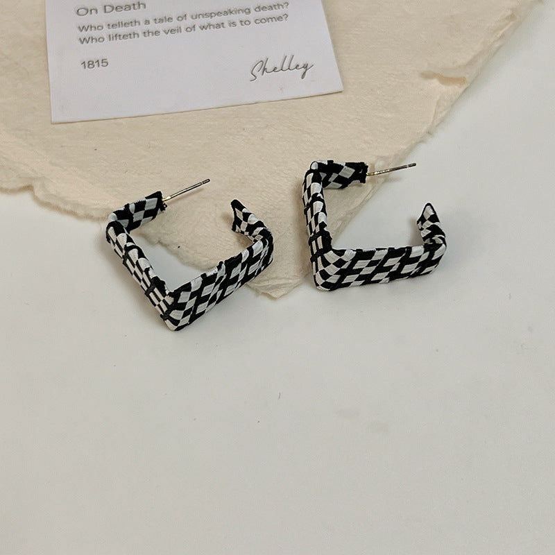 Retro Circle Zebra Print Leopard Elegant Earrings