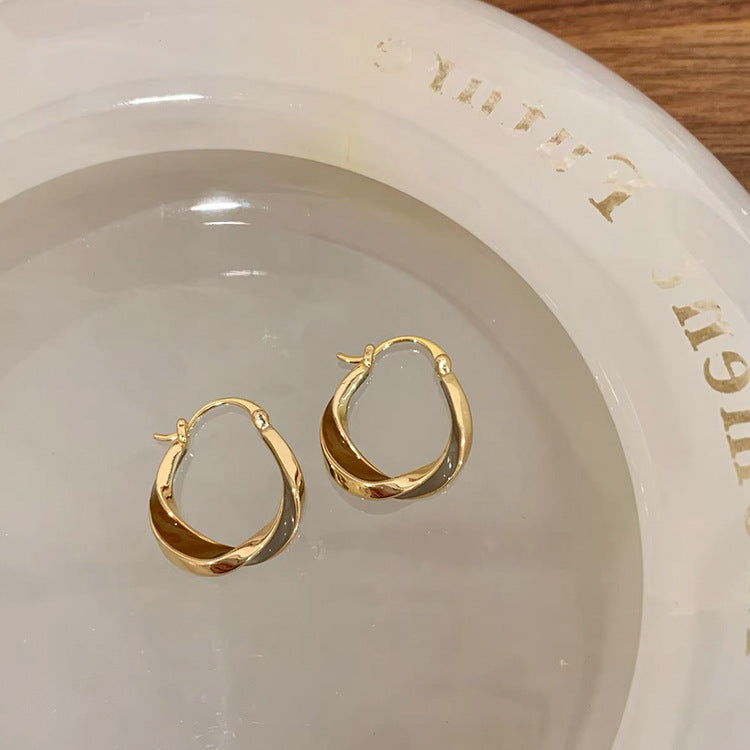 Women's Retro Twisted Dripping Metal For Niche Earrings