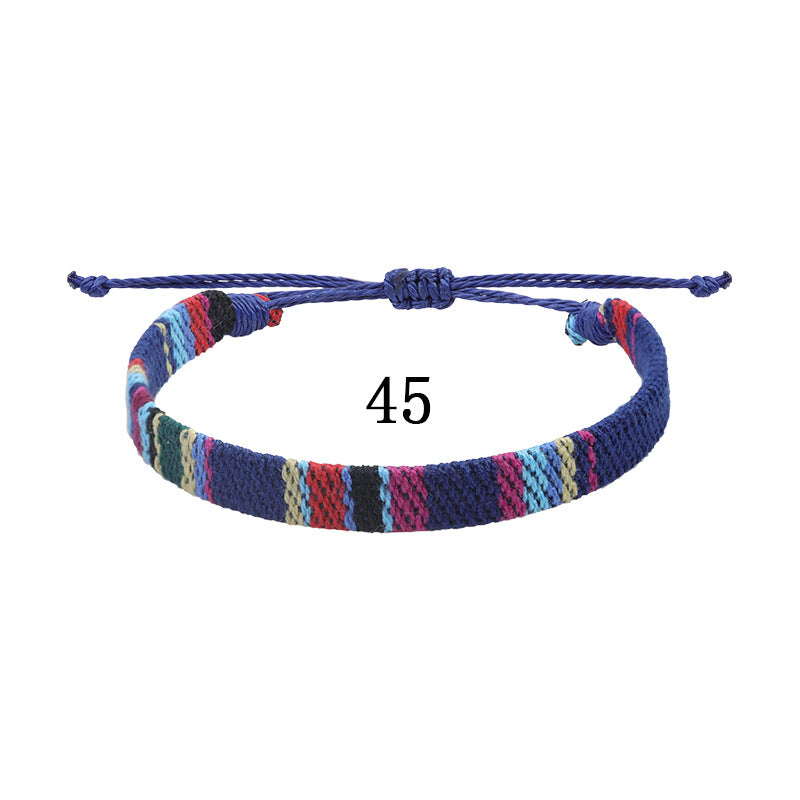 Style Cotton Linen Woven Fabric Carrying Bracelets
