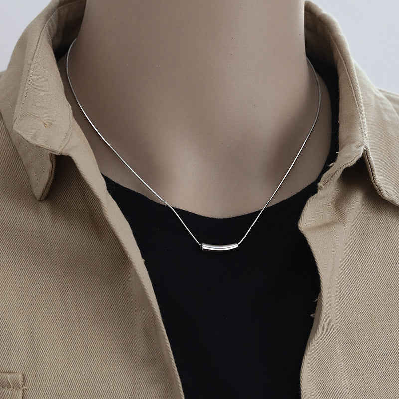 Eggplant Clavicle Chain Titanium Steel Female Necklaces