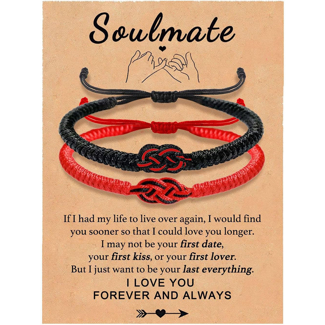 Black Red Ropes Hand-woven Adjustable Weaving In Bracelets