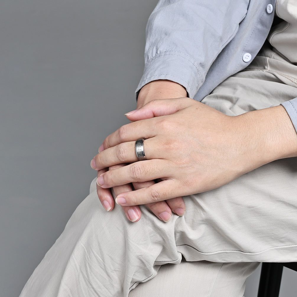 Nordic Viking Tungsten Steel Rune Gold Rings