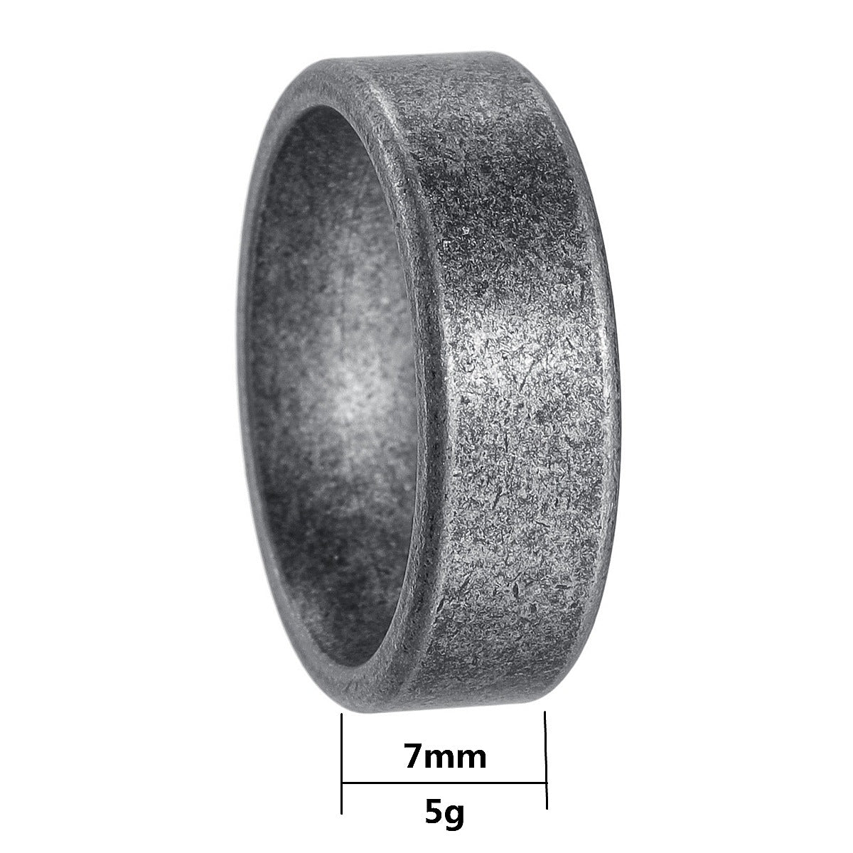Men's Ancient Sier Accessories Old Titanium Steel Rings