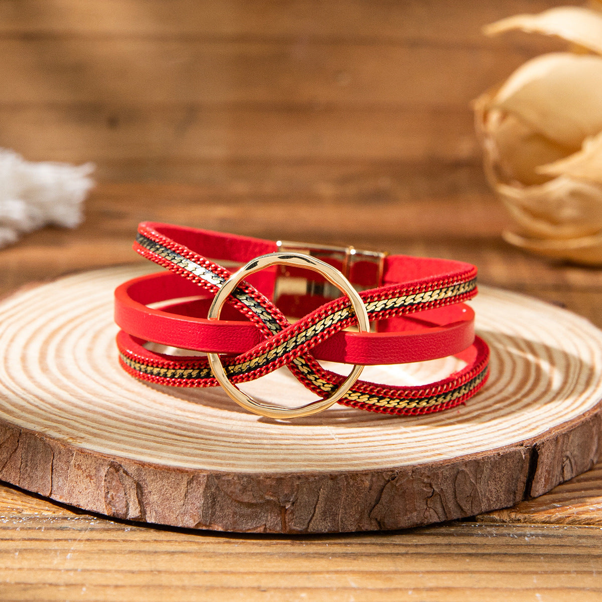 Leather Design Sense Niche Bohemian Magnetic Bracelets