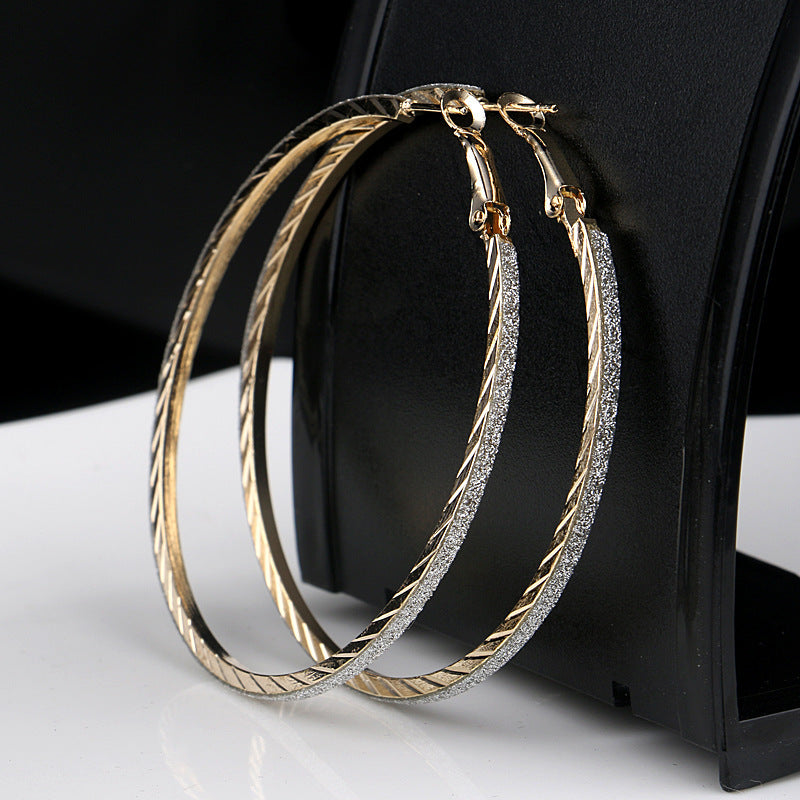 Fashion Ornament Popular Stickers Frosted Water Earrings
