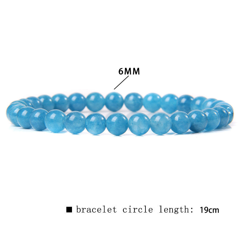 Women's & Men's Single Circle Beaded Natural Agate Stone Bracelets