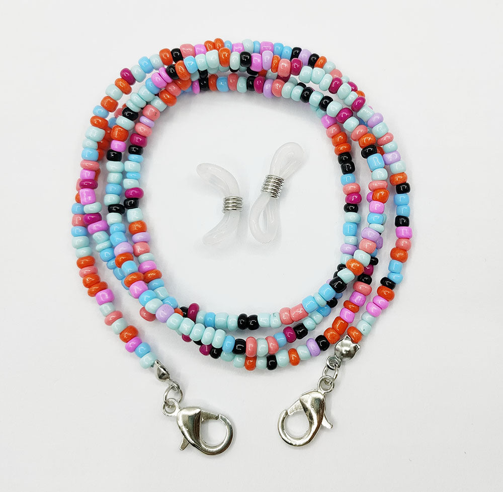 Mask Lanyard Glass Beads Eyeglasses Chain Necklaces