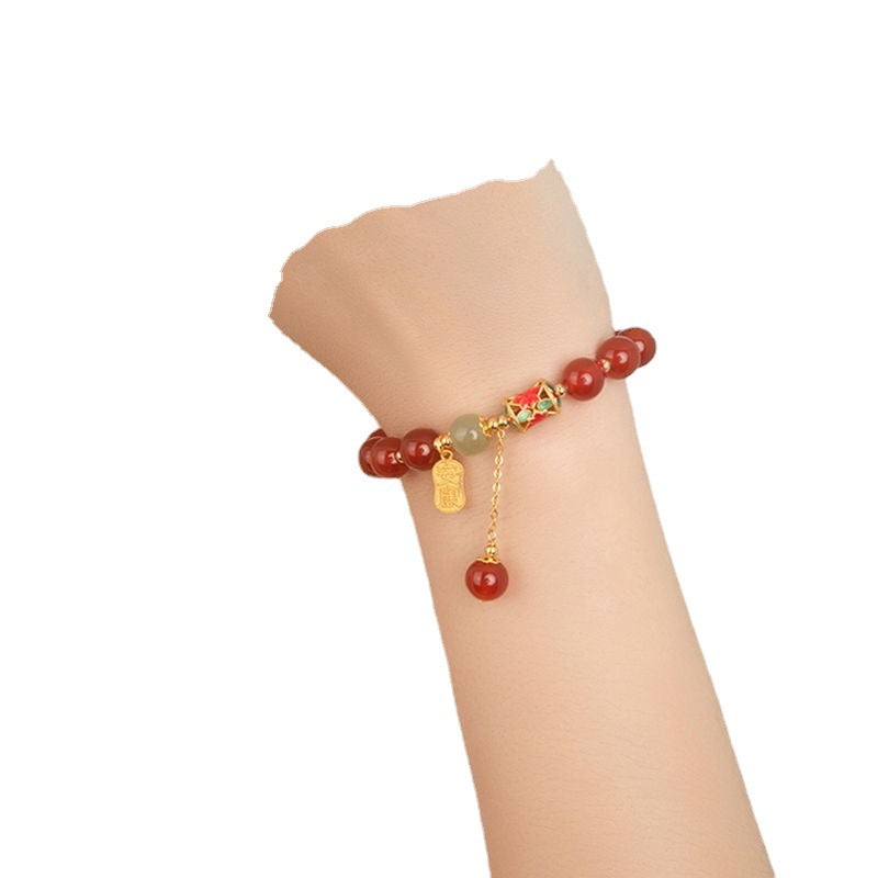 Agate Retro Ethnic Wind Fish Purse Bracelets