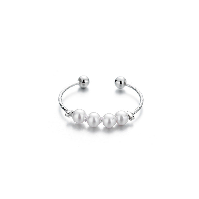 Round Beads Shell Pearls Decompression Index Rings