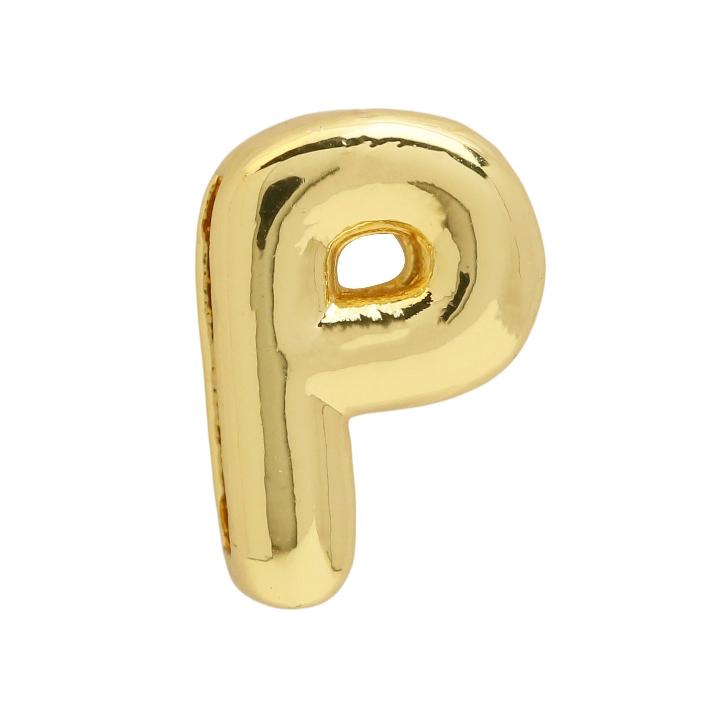 Golden Chubby Balloon Bubble Glossy Letter Bracelets