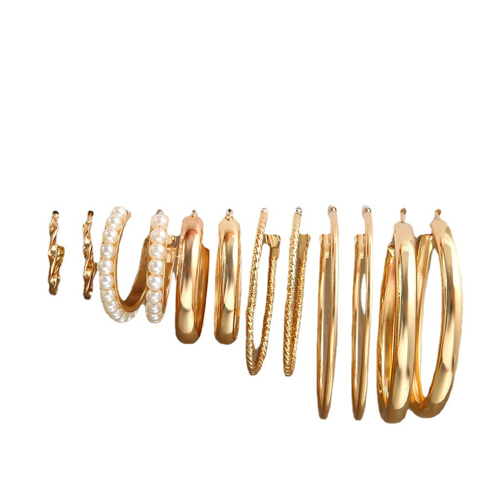 Creative Gold Shaped Metal Eardrop High-grade Earrings
