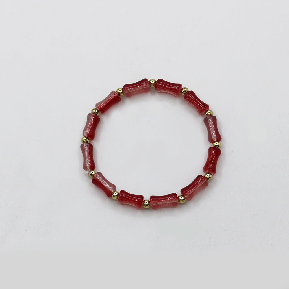 Imitation Aventurine Festival High National Style Bracelets