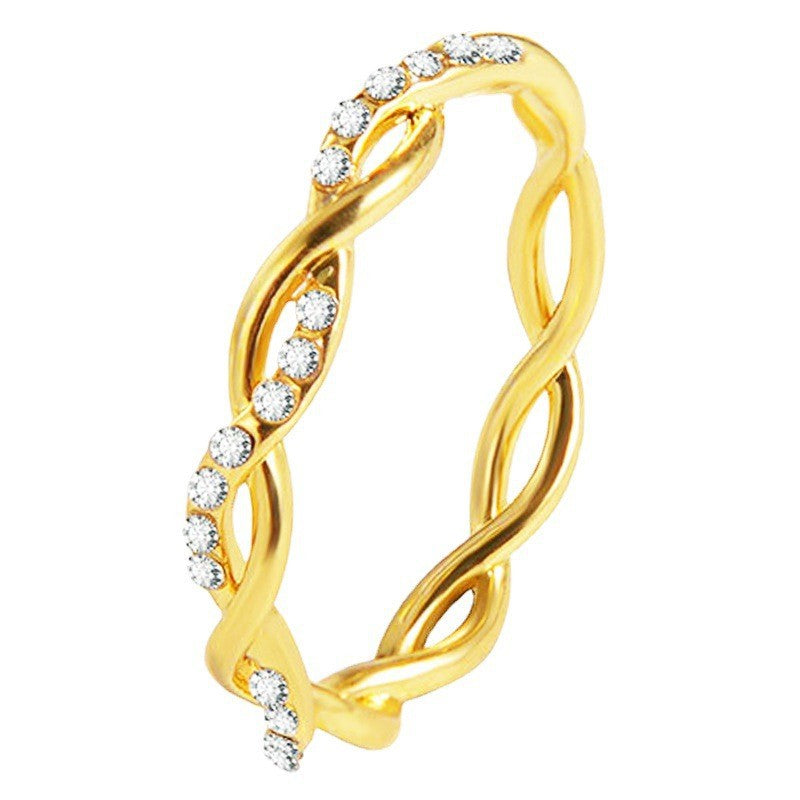 Women's Twist Couple Simple Fashion Accessories Little Rings