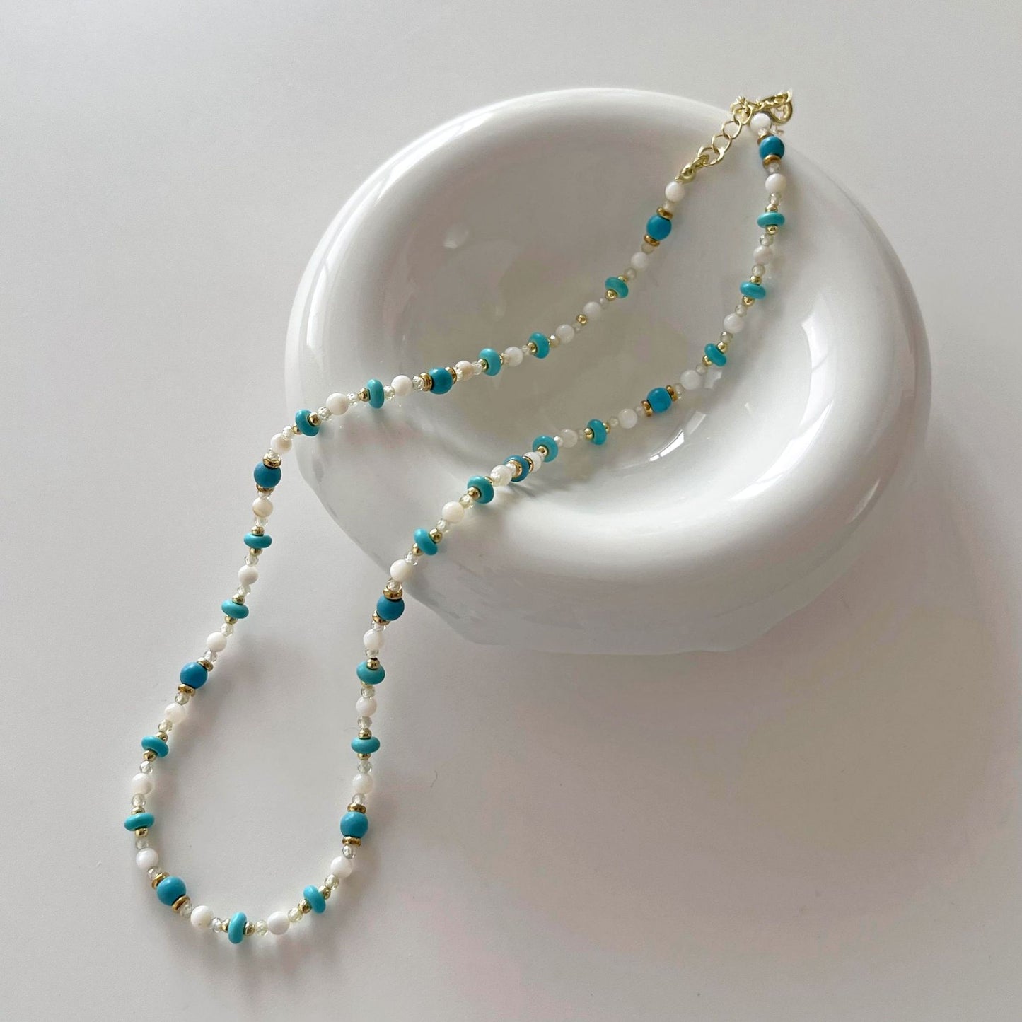 Natural Turquoise Pearl Summer Fresh Colorful Necklaces