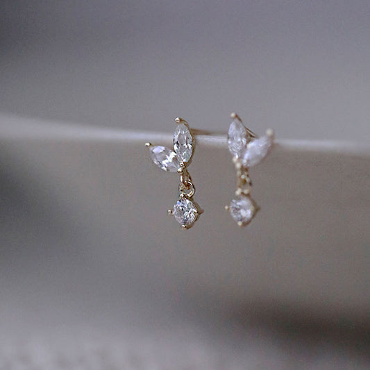 Women's Light Luxury Minority Design Simple French Water Earrings