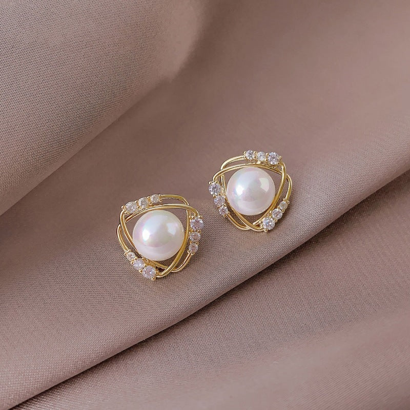 Women's Needle Simple Fashion Pearl For Trendy Earrings
