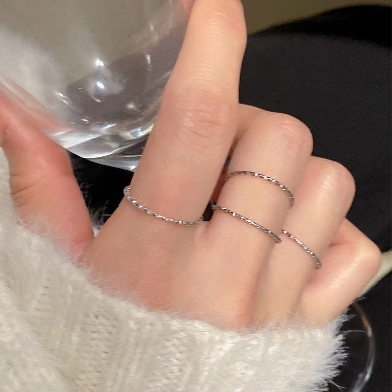 Star Titanium Steel Fashion Personality Trendy Design Rings