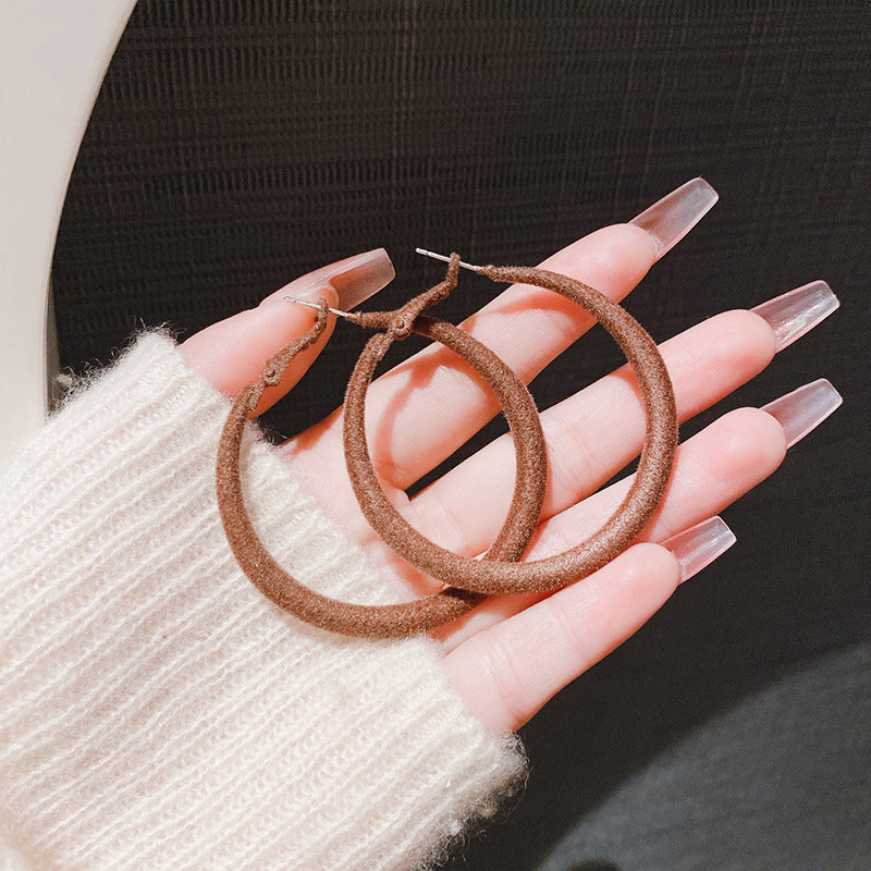 Women's Needle Coffee Color Series Design Sense Earrings