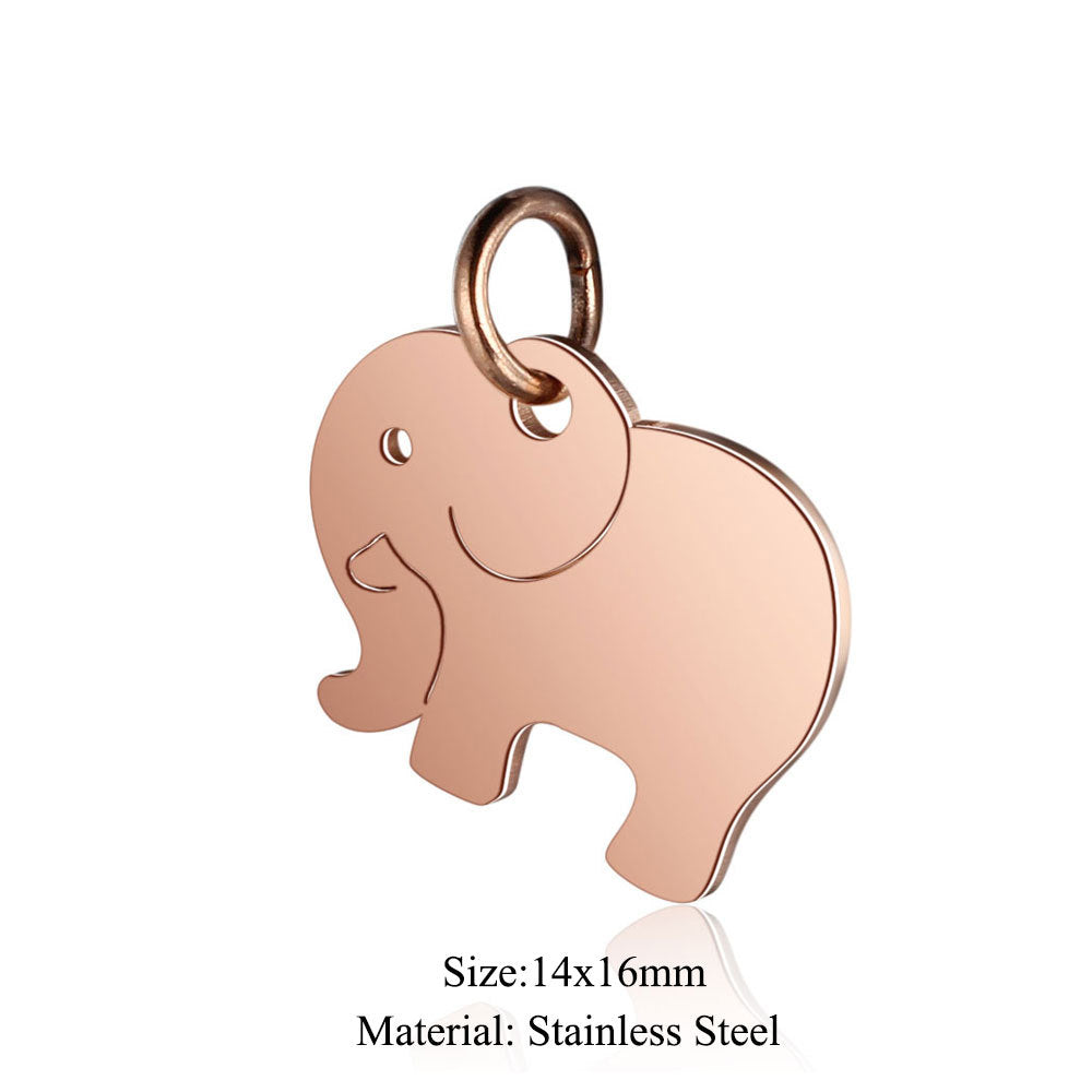 Small Five-pointed Star Elephant Cat Wings Lotus Pendants