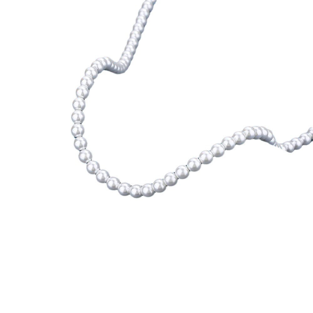 Women's Simple Fashion Imitation Pearl Round Beads Necklaces