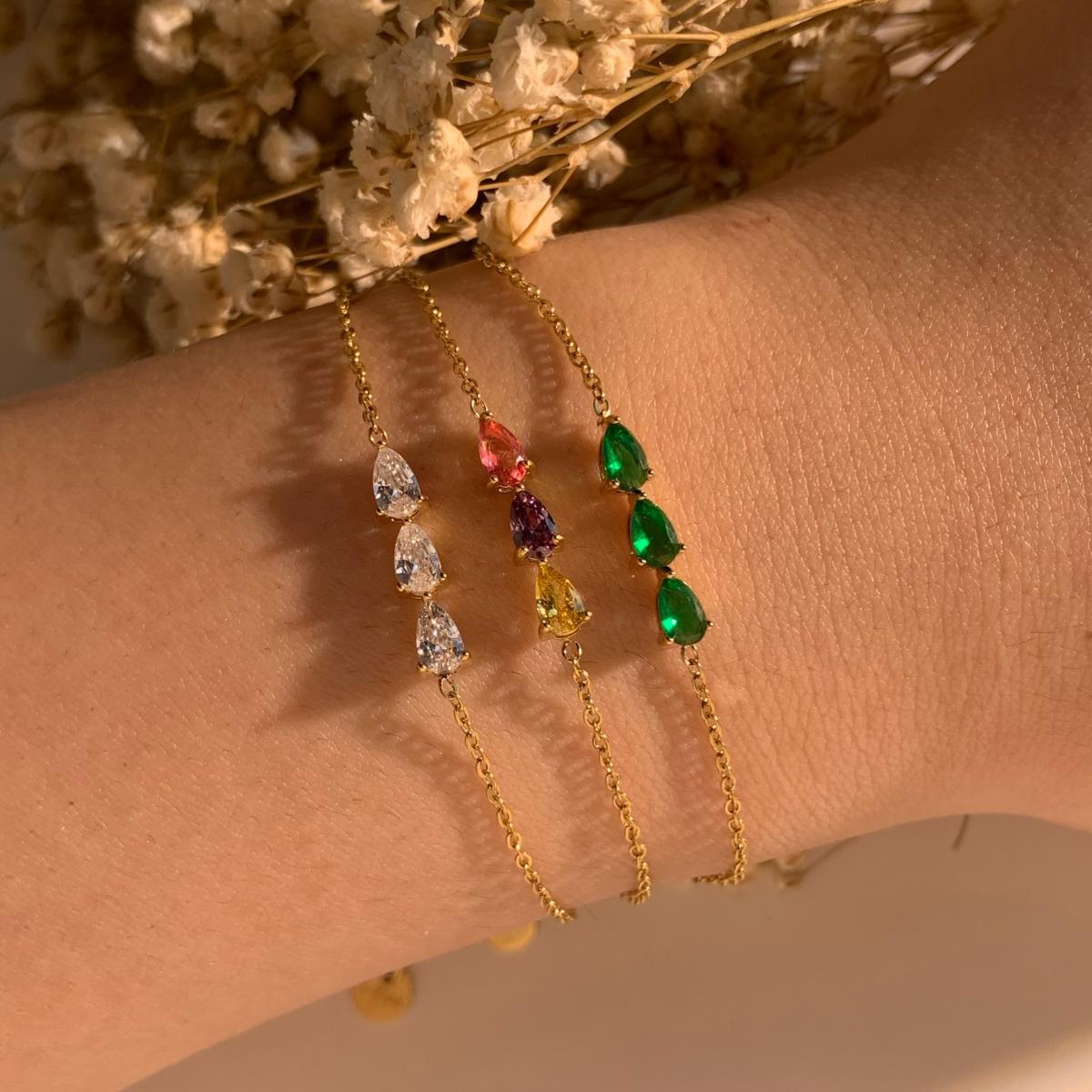 Steel Zircon Design High-grade Exquisite Sweet Bracelets