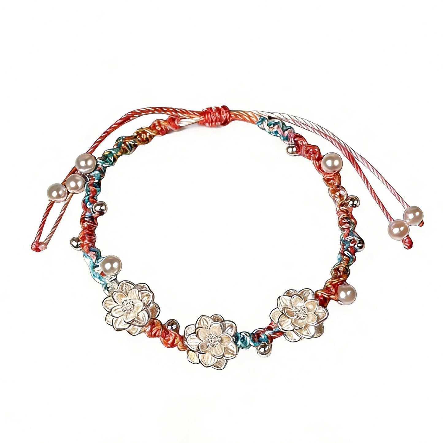 Artistic Ancient Style Retro Three Lotus Bracelet