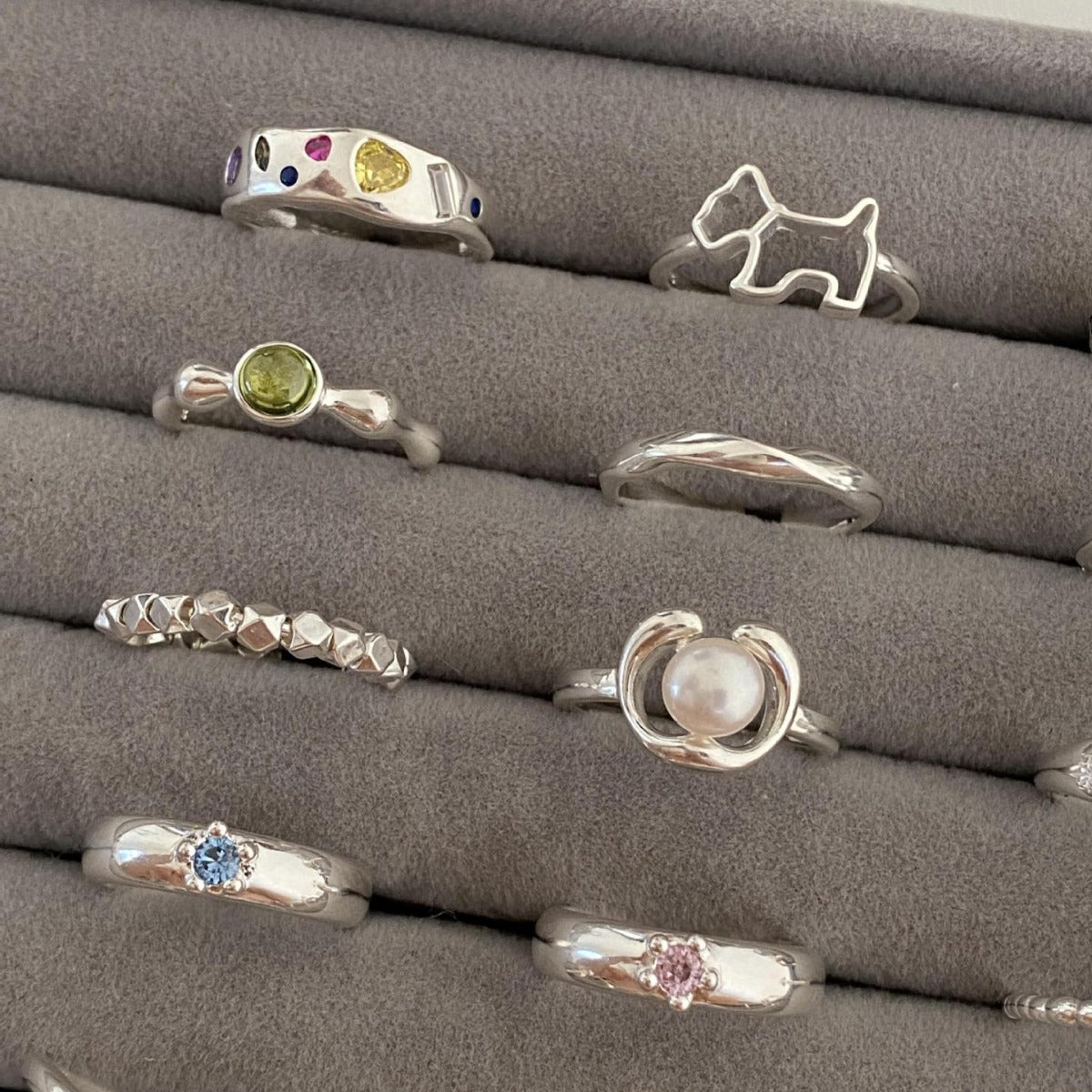 Sterling Sier Zircon Female Special Interest Rings