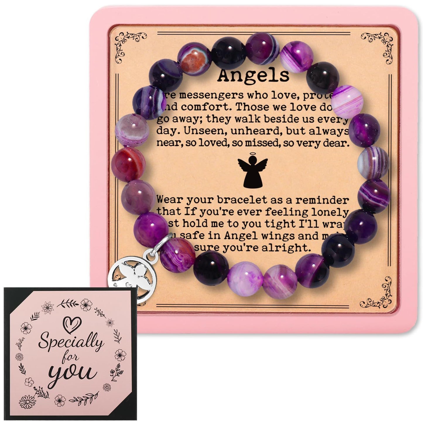 Friend Angel Love Marking Lettering Stainless Bracelets