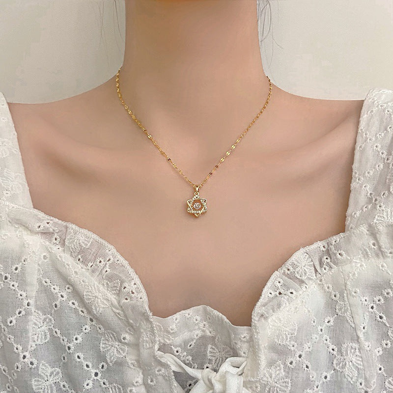 Women's Fashion Pulsatile Heart Light Luxury Minority Exquisite Design Necklaces