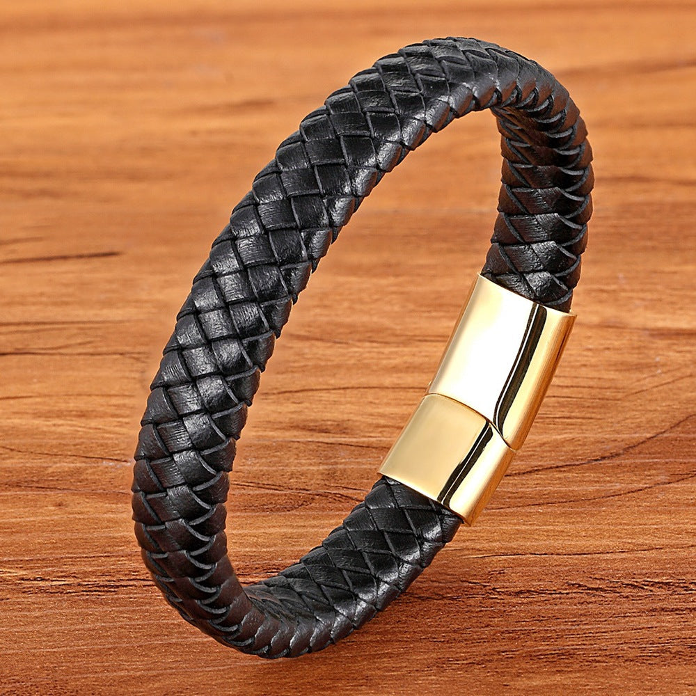 High Quality Stainless Steel Leather Authentic Bracelets
