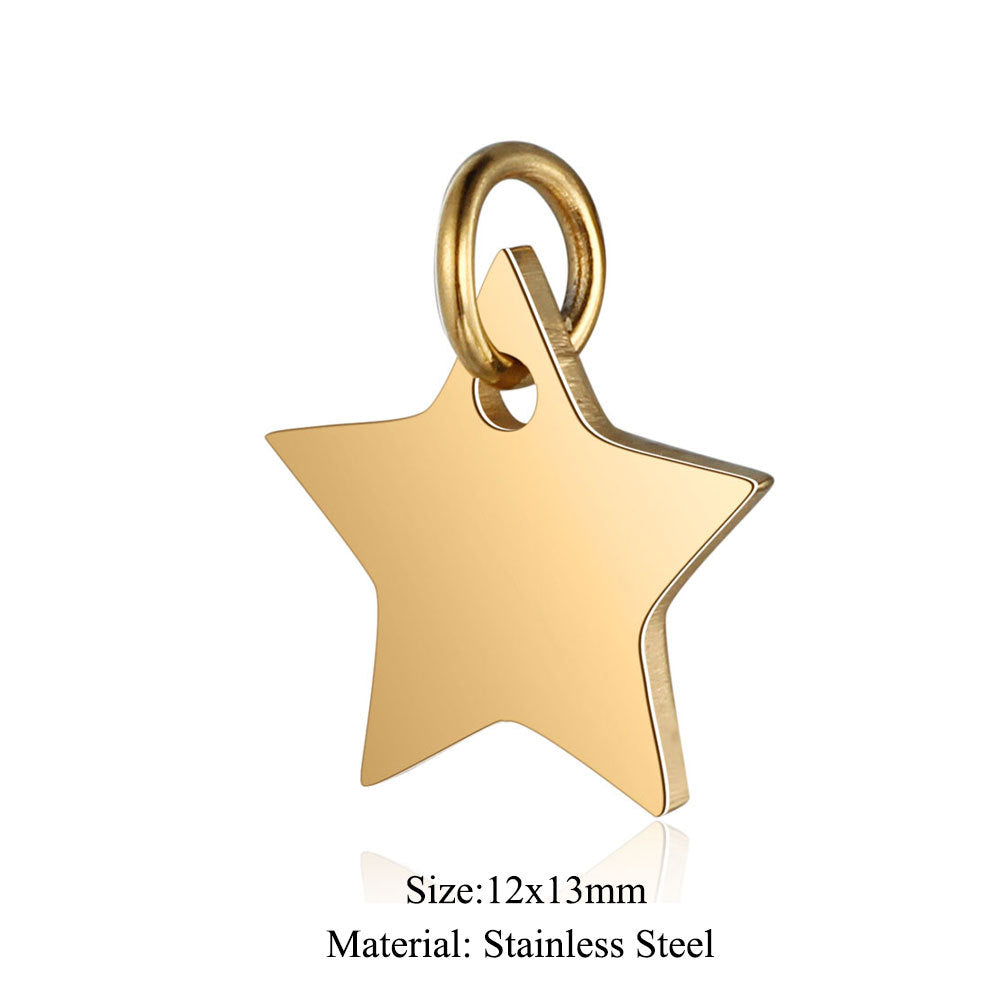 Small Five-pointed Star Elephant Cat Wings Lotus Pendants