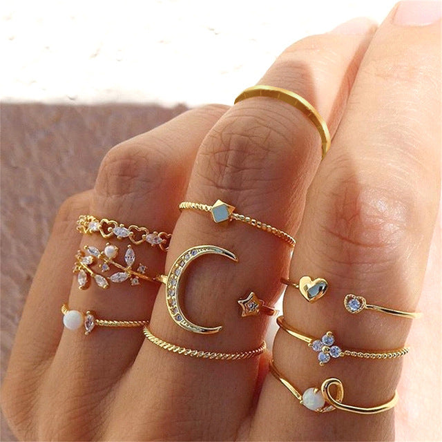 Women's Retro Golden Personality Independent Packaging Butterfly Rings