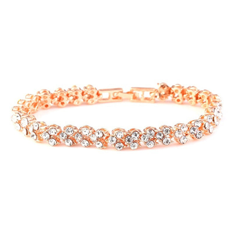 Women's Roman Brick Crystal Bangle Accessories Bracelets