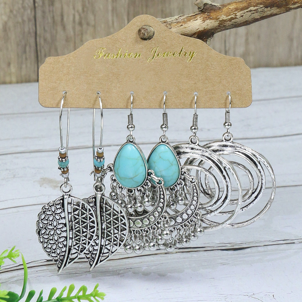 Women's Bead Elegant Bohemian Vintage Alloy Long Earrings