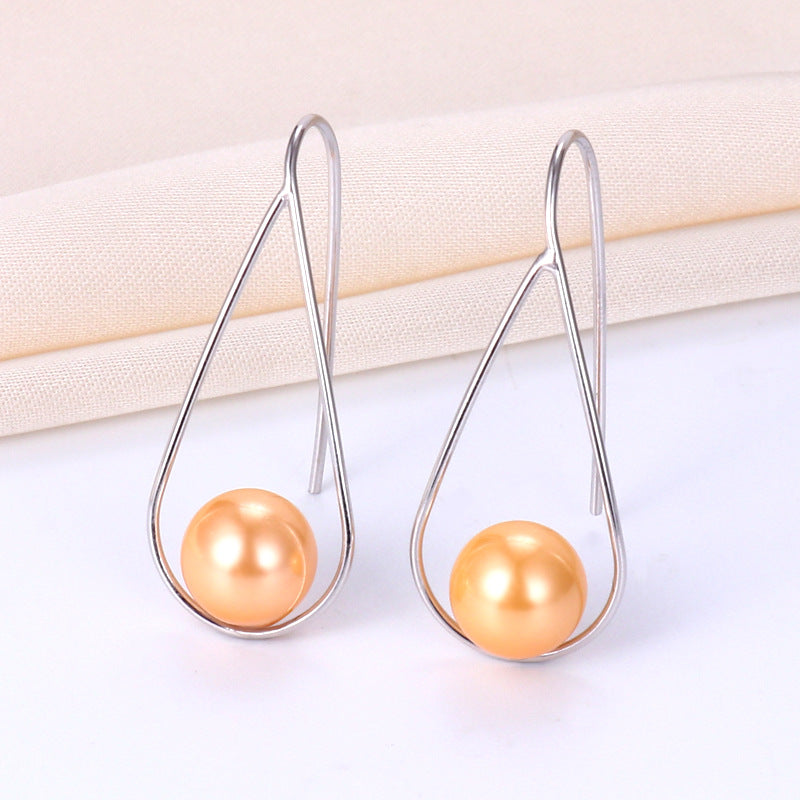 Exaggerated Personalized Shell Pearls Light Luxury Earrings
