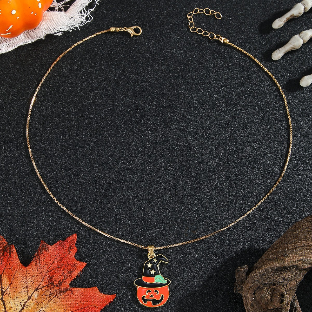 Halloween Creative Unique Punk Style Pumpkin Ghost Clavicle Necklaces