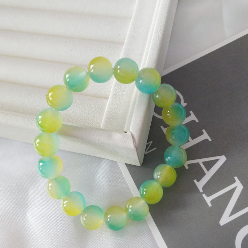 Gradient Ice Transparent Two-color Colored Glaze Bracelets