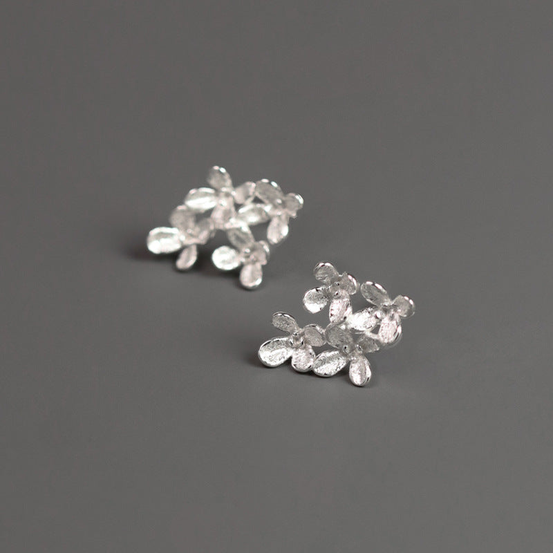 Osmanthus Drop Sterling Sier Chinese Style Earrings