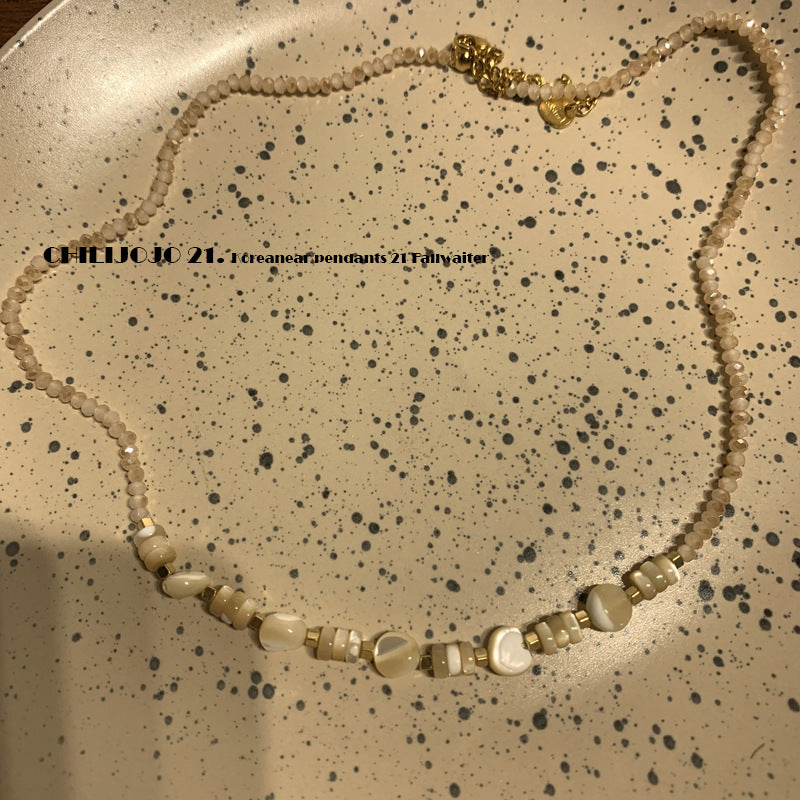 Matching Very Much Autumn Brown Atmosphere Clavicle Necklaces
