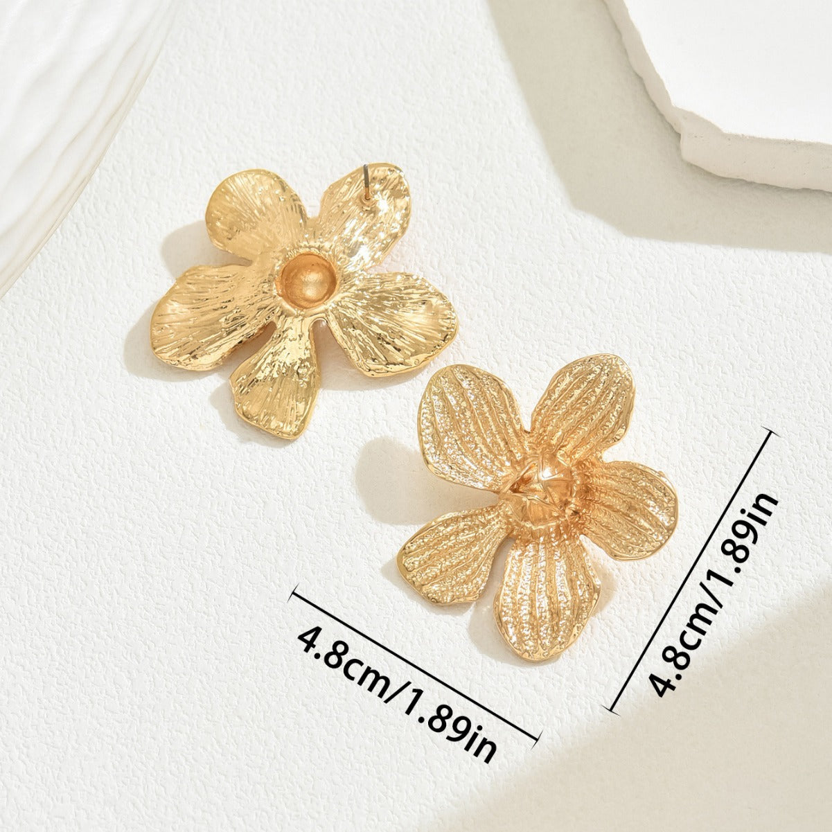 Women's Ornament Exaggerated Personalized Flower Water Drop Design Fashion Earrings