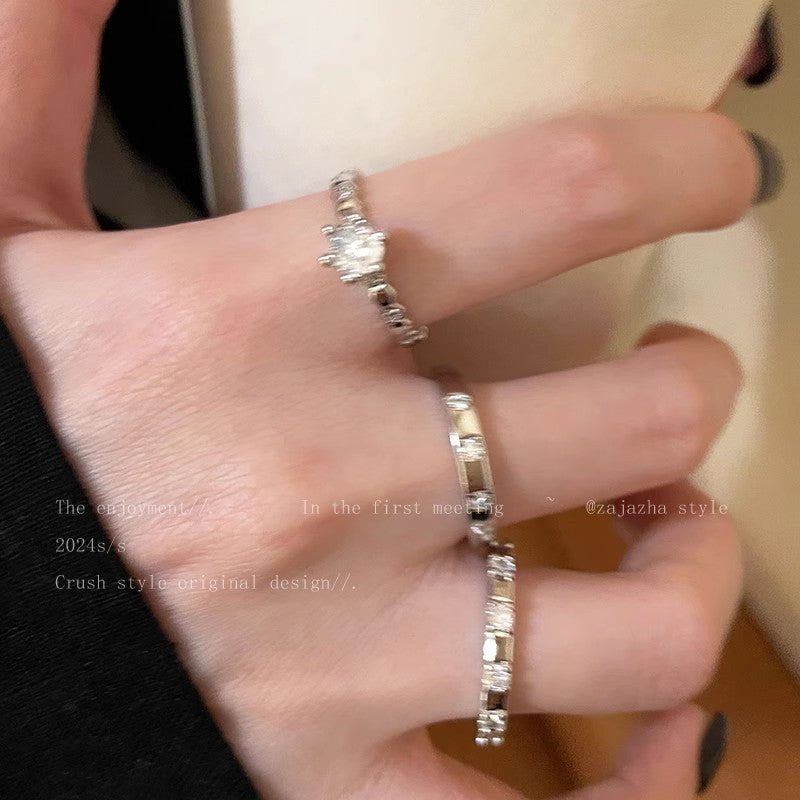 Opening Adjustable Female Cold Wind Design Rings