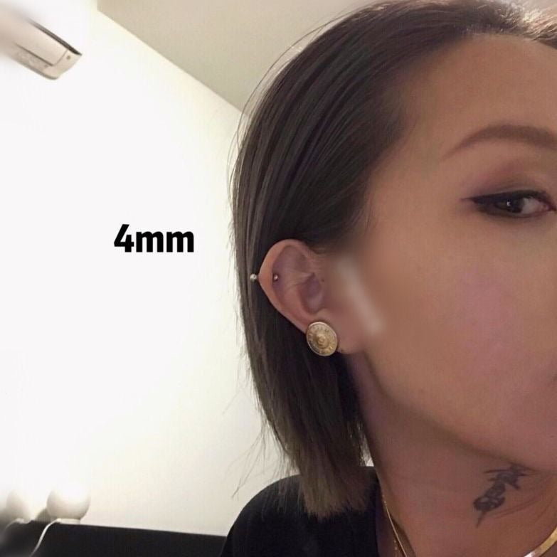 Women's Double Ball Ear Bone Frosty Style Elegant Titanium Earrings