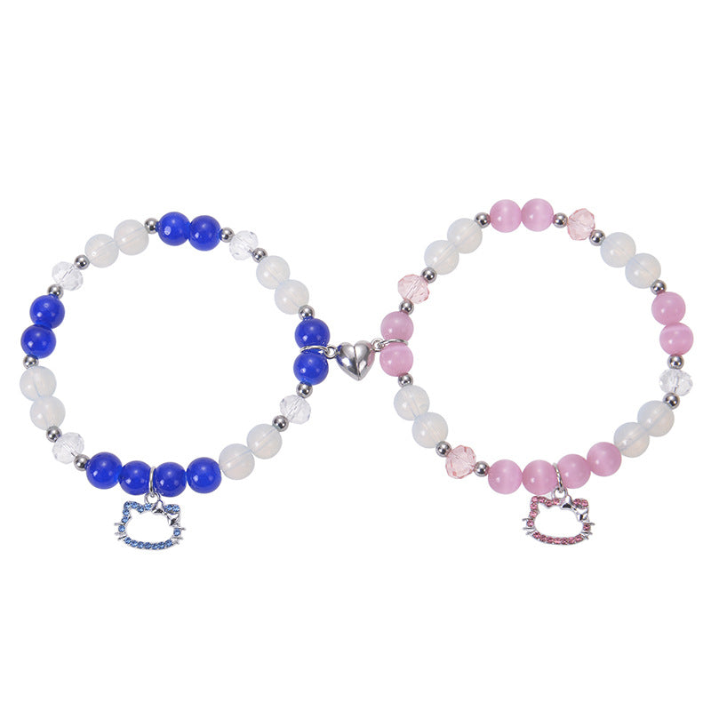 Spider Natural Opal Crystal Magnet Suction Bracelets