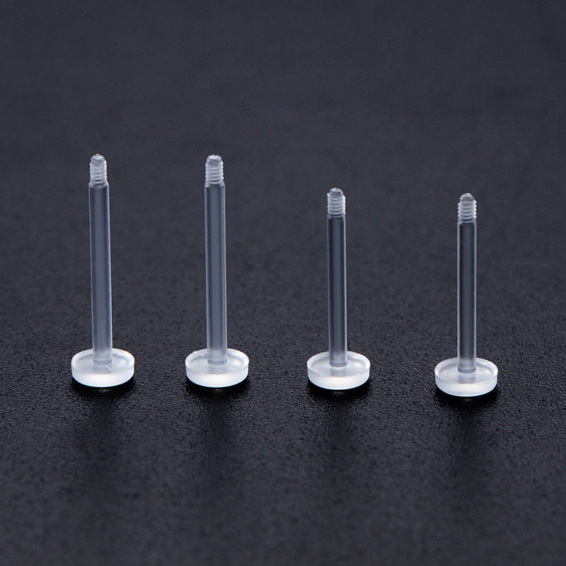 Straight Rod Ear Invisible See Through Needle Earrings