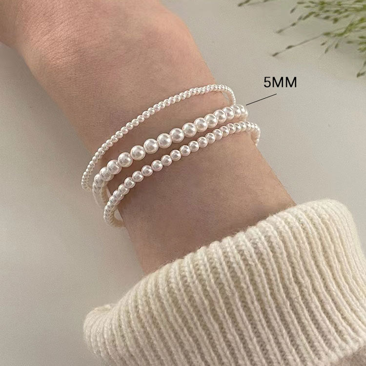 Women's Sier High Quality Perfect Circle Pearl Necklaces