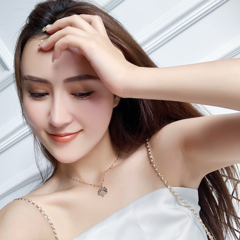 Shaped Korean Simple No Color Fading Clavicle Necklaces