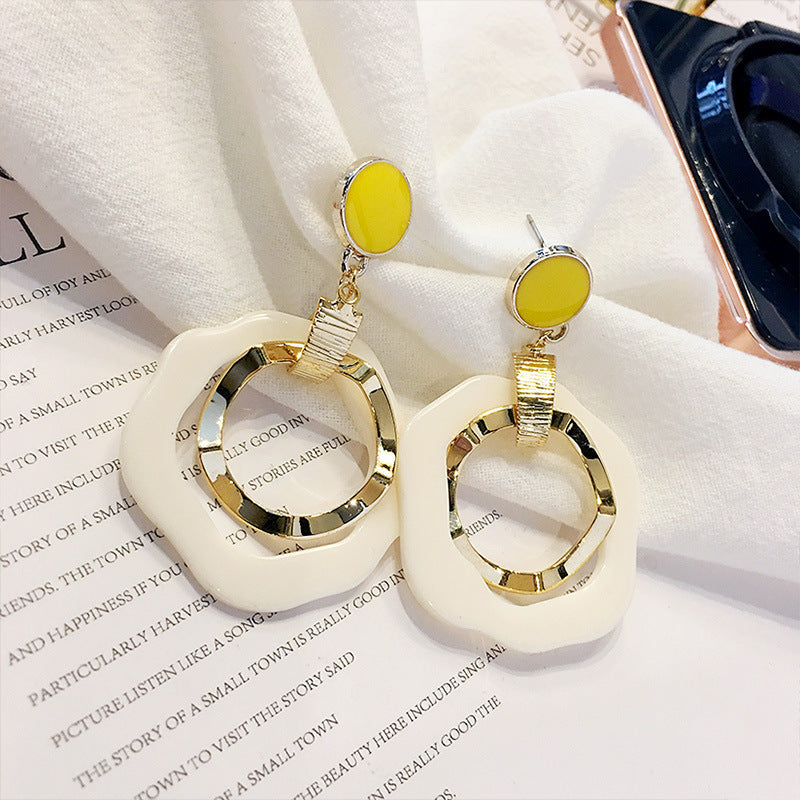 Women's Needle Simple Plaid Geometric Fashion High-grade Earrings