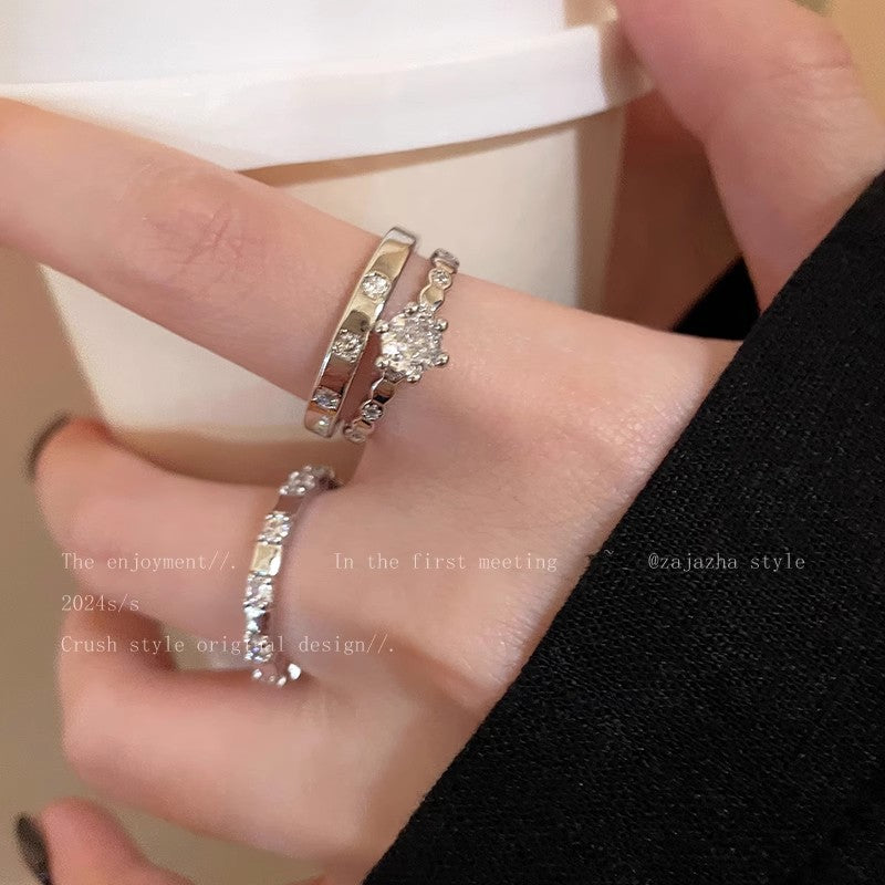 Opening Adjustable Female Cold Wind Design Rings
