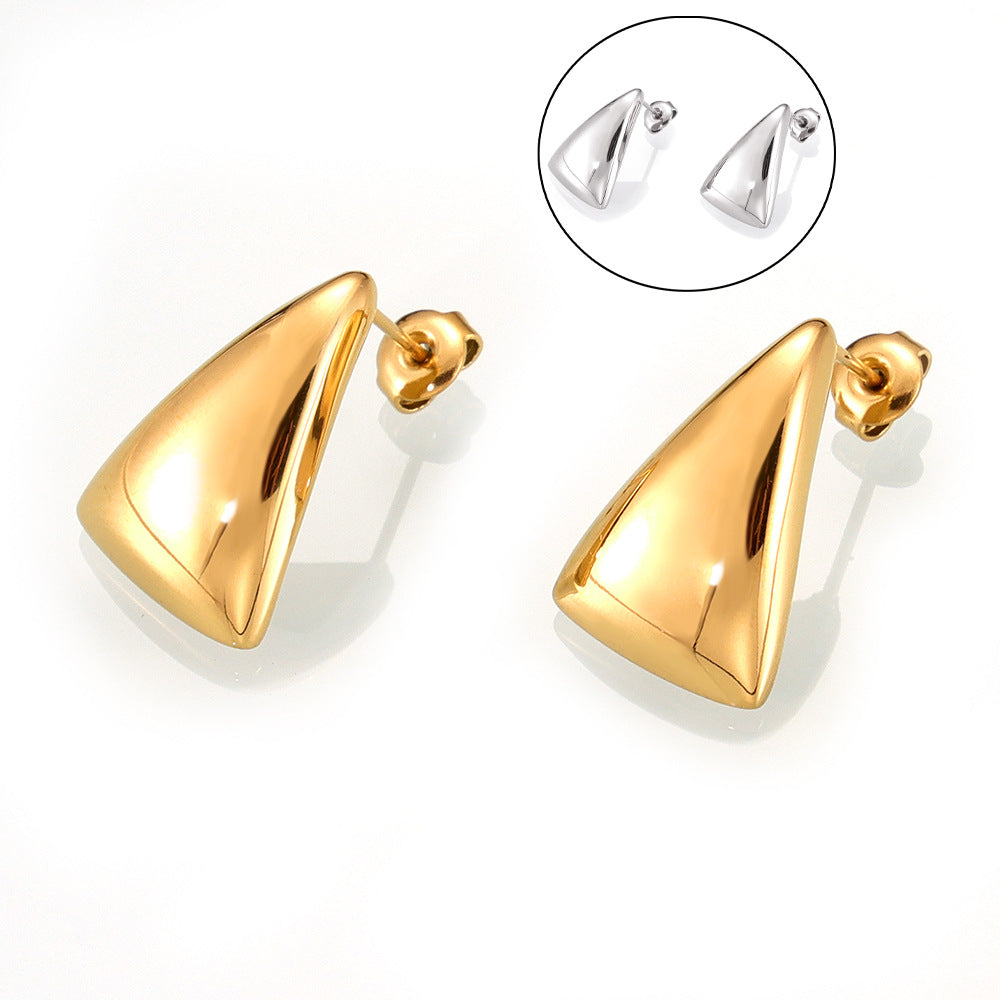 Geometric Triangle Titanium Steel Ear Special Interest Light Earrings