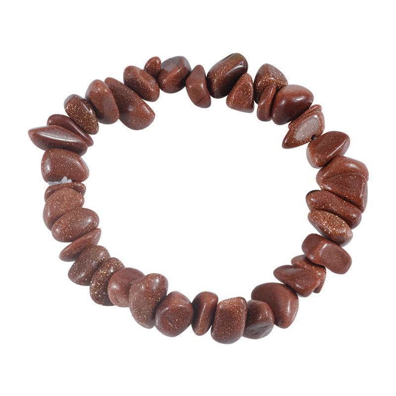 Natural Colorful Gravel Irregular Hand-woven Stretch Bracelets